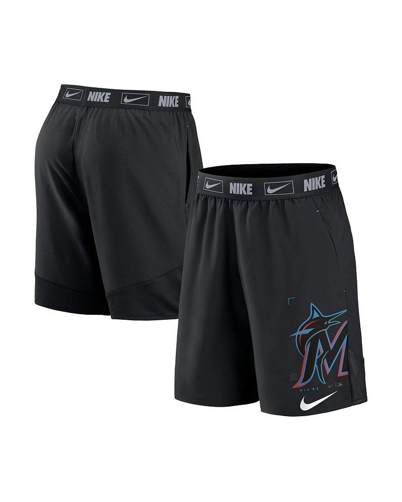 Men's Black Miami Marlins Bold Express Performance Shorts $29.69 Shorts