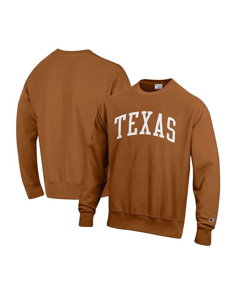 Men's Texas Orange Texas Longhorns Arch Reverse Weave Pullover Sweatshirt $41.65 Sweatshirt