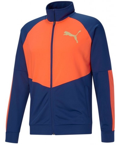 Men's Contrast 2.0 Logo Track Jacket Blue $27.50 Jackets