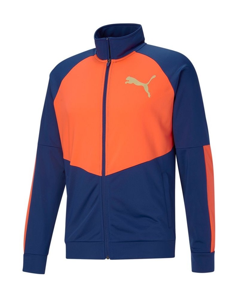 Men's Contrast 2.0 Logo Track Jacket Blue $27.50 Jackets