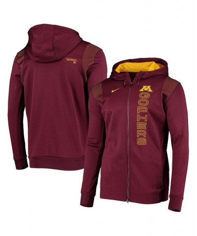 Men's Maroon Minnesota Golden Gophers 2021 Sideline Performance Full-Zip Hoodie $35.42 Sweatshirt