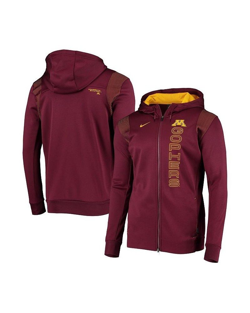 Men's Maroon Minnesota Golden Gophers 2021 Sideline Performance Full-Zip Hoodie $35.42 Sweatshirt