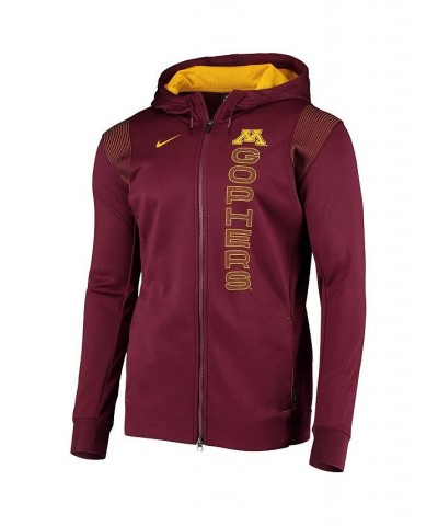 Men's Maroon Minnesota Golden Gophers 2021 Sideline Performance Full-Zip Hoodie $35.42 Sweatshirt