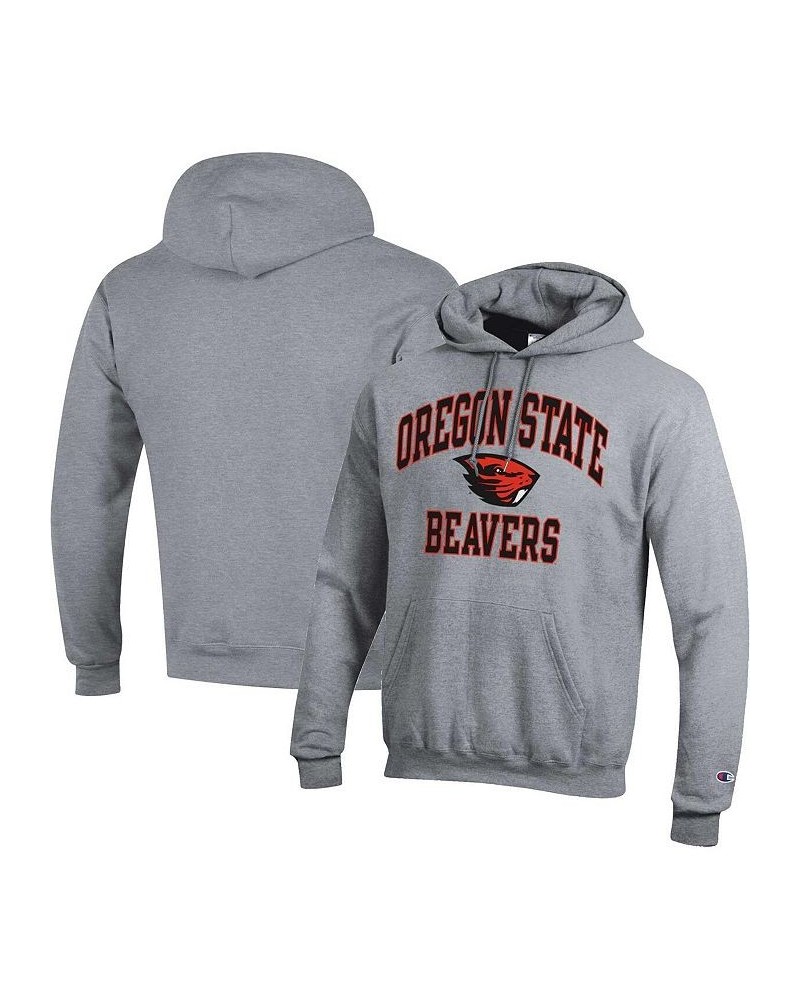 Men's Heather Gray Oregon State Beavers High Motor Pullover Hoodie $28.70 Sweatshirt