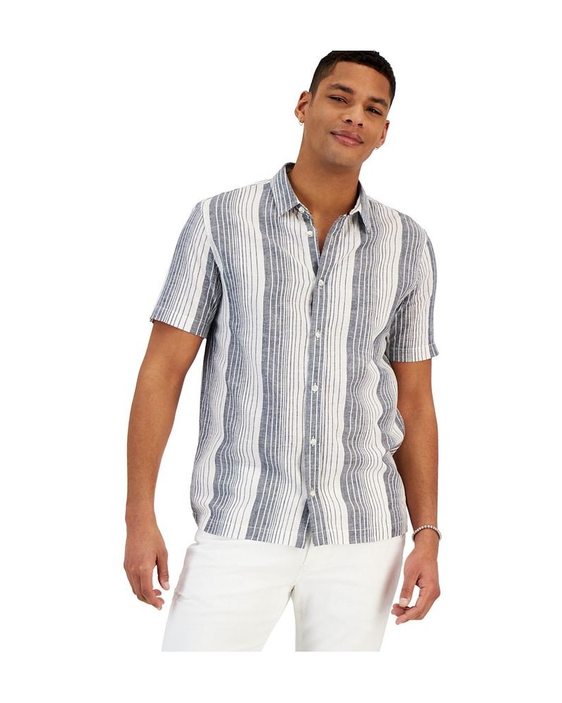 Men's Garret Stripe Short-Sleeve Shirt Blue $20.00 Shirts