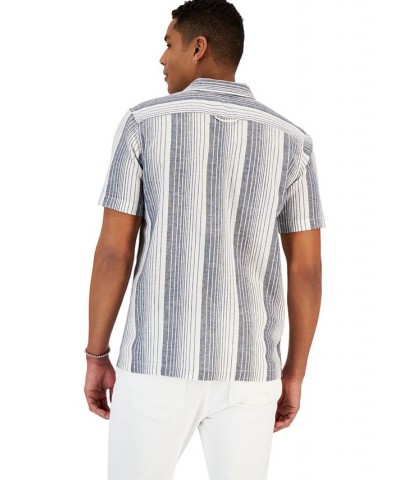 Men's Garret Stripe Short-Sleeve Shirt Blue $20.00 Shirts