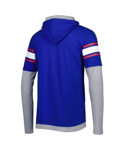 Men's Royal New York Giants Long Sleeve Hoodie T-shirt $29.25 T-Shirts