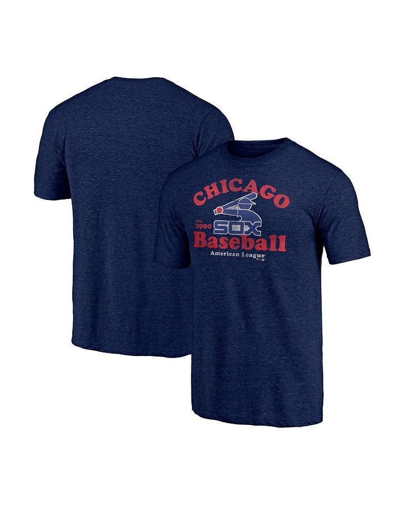 Men's Branded Heathered Navy Chicago White Sox Cooperstown Collection True Classics Tri-Blend T-shirt $26.54 T-Shirts