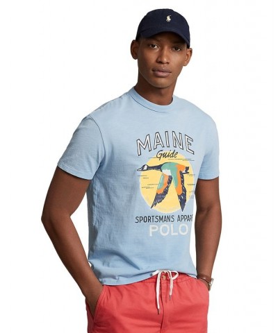 Men's Classic-Fit Jersey Graphic T-Shirt Blue $25.47 T-Shirts