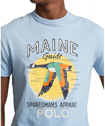 Men's Classic-Fit Jersey Graphic T-Shirt Blue $25.47 T-Shirts