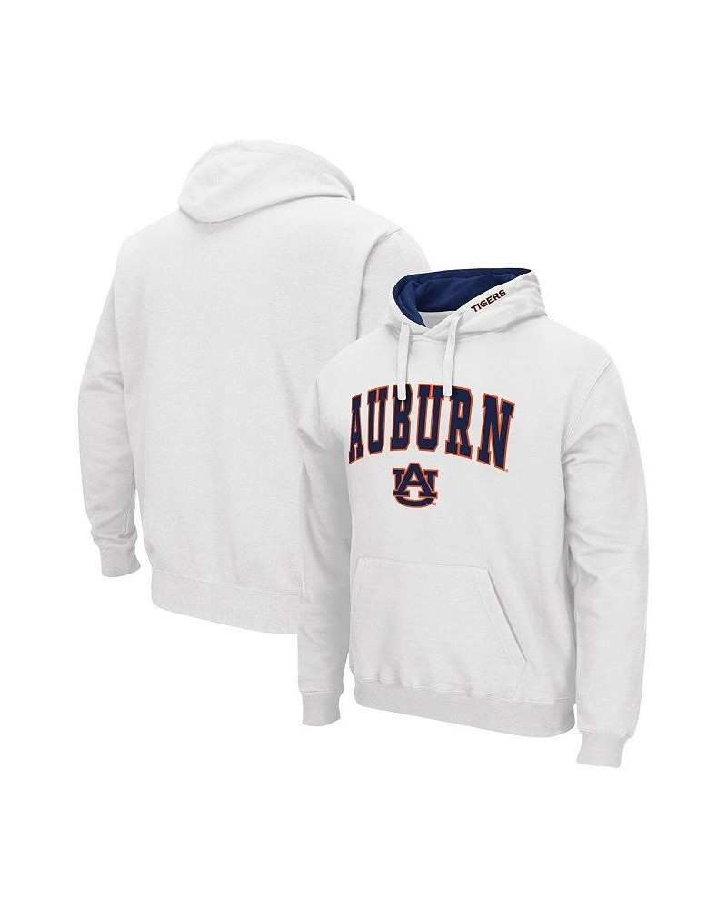 Men's White Auburn Tigers Arch Logo 3.0 Pullover Hoodie $35.39 Sweatshirt