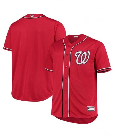 Men's Red Washington Nationals Big and Tall Alternate Replica Team Jersey $52.80 Jersey