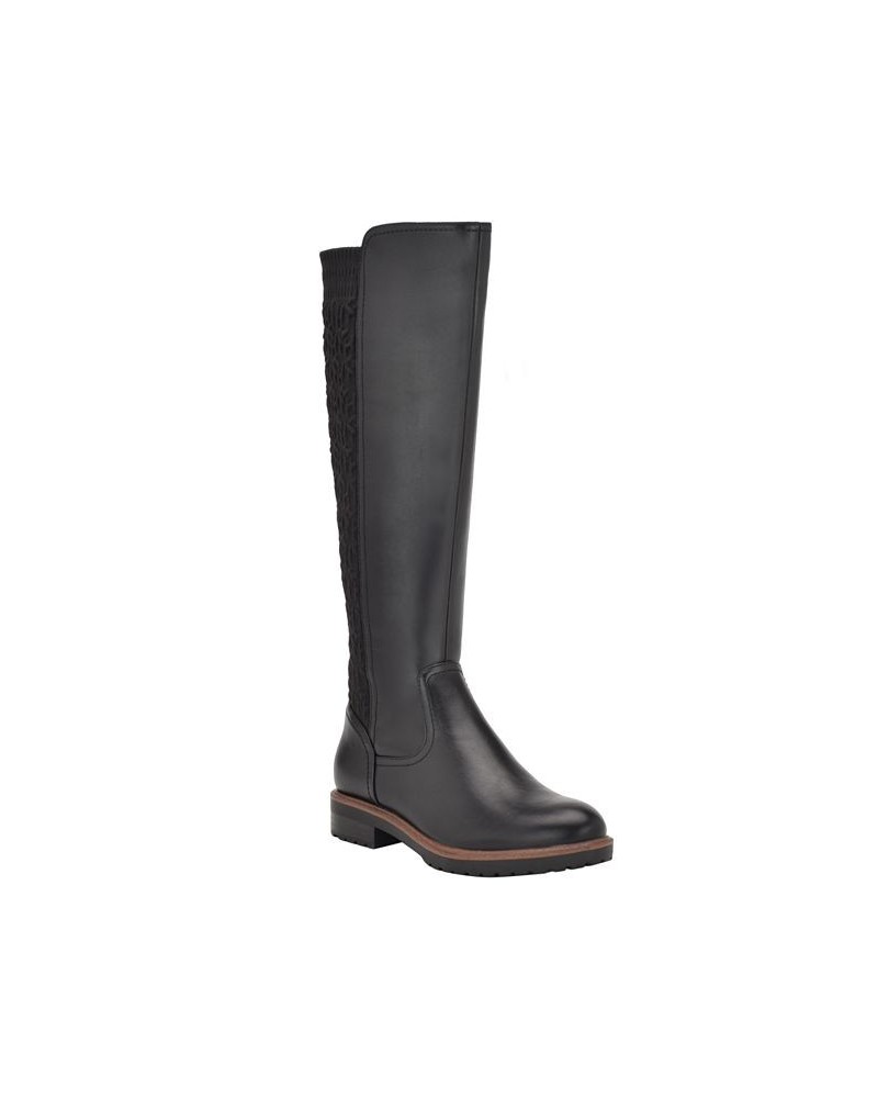 Women's Famian Riding Boots Black $40.00 Shoes