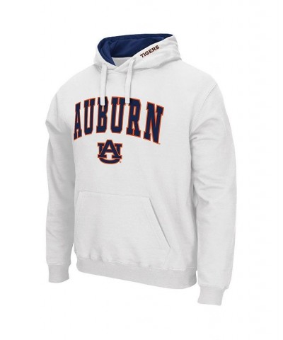 Men's White Auburn Tigers Arch Logo 3.0 Pullover Hoodie $35.39 Sweatshirt