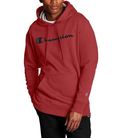 Men's Script Logo Powerblend Hoodie Team Red $24.09 Sweatshirt