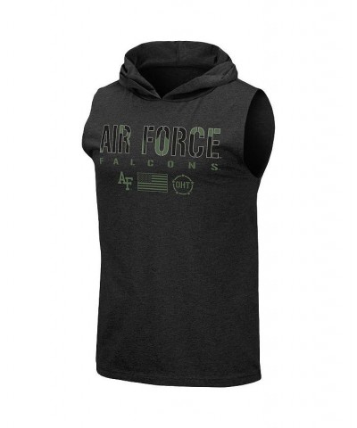 Men's Black Air Force Falcons OHT Military-Inspired Appreciation Camo Logo Hoodie Sleeveless T-shirt $20.70 T-Shirts