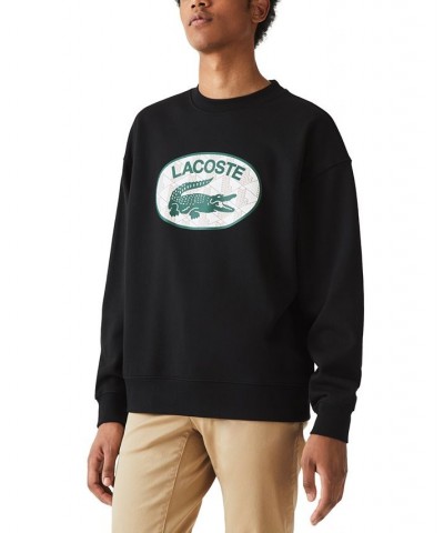 Men's Oversized Logo-Print Crewneck Sweatshirt Black $52.38 Sweatshirt