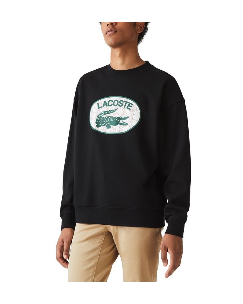 Men's Oversized Logo-Print Crewneck Sweatshirt Black $52.38 Sweatshirt