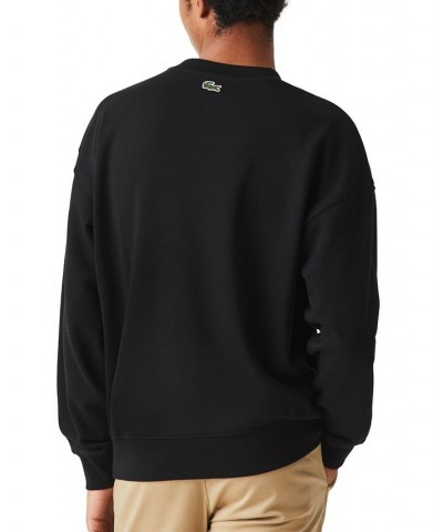 Men's Oversized Logo-Print Crewneck Sweatshirt Black $52.38 Sweatshirt