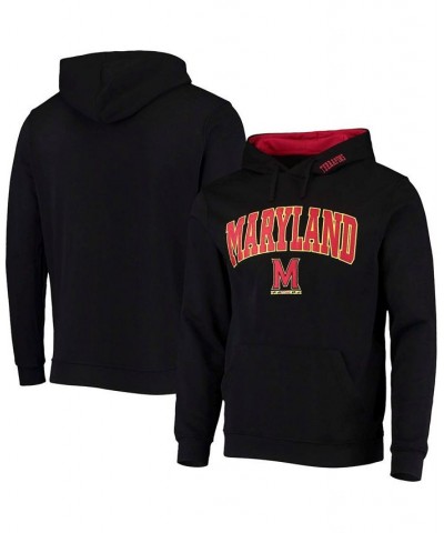 Men's Black Maryland Terrapins Arch Logo 3.0 Pullover Hoodie $32.39 Sweatshirt