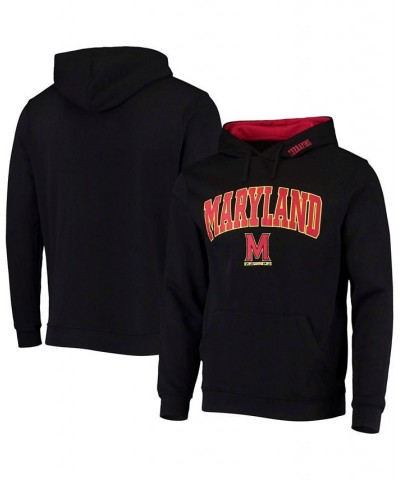 Men's Black Maryland Terrapins Arch Logo 3.0 Pullover Hoodie $32.39 Sweatshirt