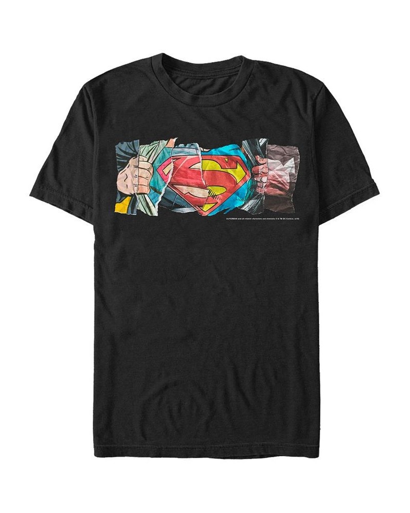 DC Men's Superman Paper Collage Logo Short Sleeve T-Shirt $17.84 T-Shirts