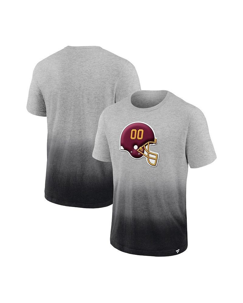 Men's Branded Heathered Gray, Black Washington Football Team Team Ombre T-shirt $18.90 T-Shirts