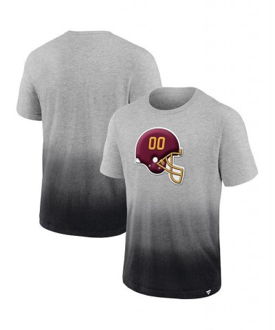 Men's Branded Heathered Gray, Black Washington Football Team Team Ombre T-shirt $18.90 T-Shirts