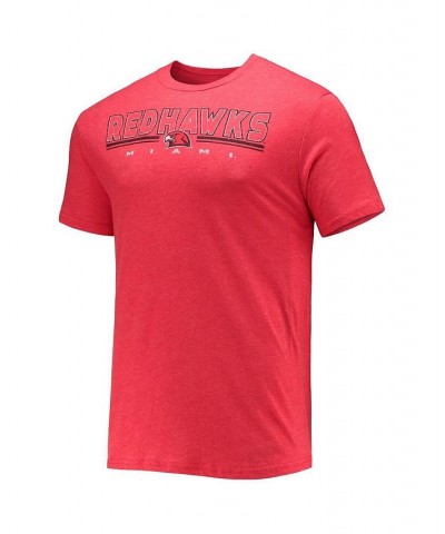 Men's Heathered Charcoal, Red Miami University RedHawks Meter T-shirt and Pants Sleep Set $32.90 Pajama