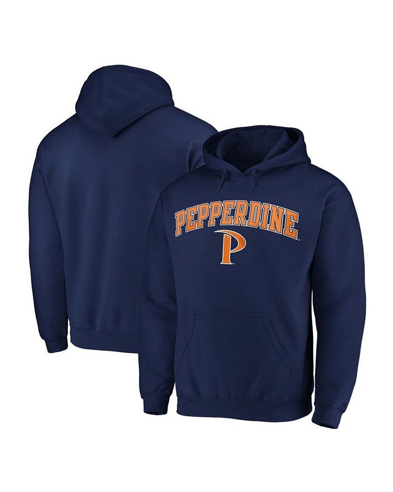 Men's Navy Pepperdine Waves Campus Pullover Hoodie $18.00 Sweatshirt