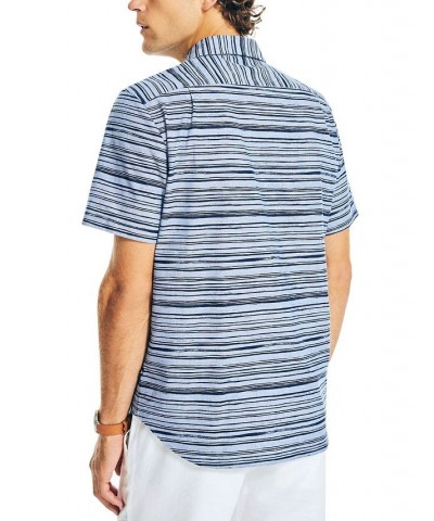 Men's Classic-Fit Short-Sleeve Striped Shirt Blue $28.95 Shirts