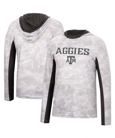 Men's White Texas A&M Aggies Mossy Oak SPF 50 Performance Long Sleeve Hoodie T-shirt $27.95 T-Shirts