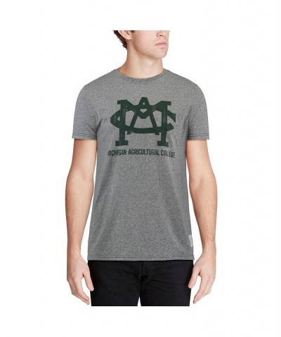 Men's Heathered Gray Michigan State Spartans Michigan Agricultural College Tri-Blend Vintage-Like T-shirt $26.99 T-Shirts