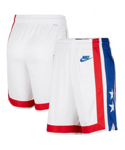 Men's White, Blue Brooklyn Nets 2022/23 Classic Edition Swingman Performance Shorts $50.99 Shorts