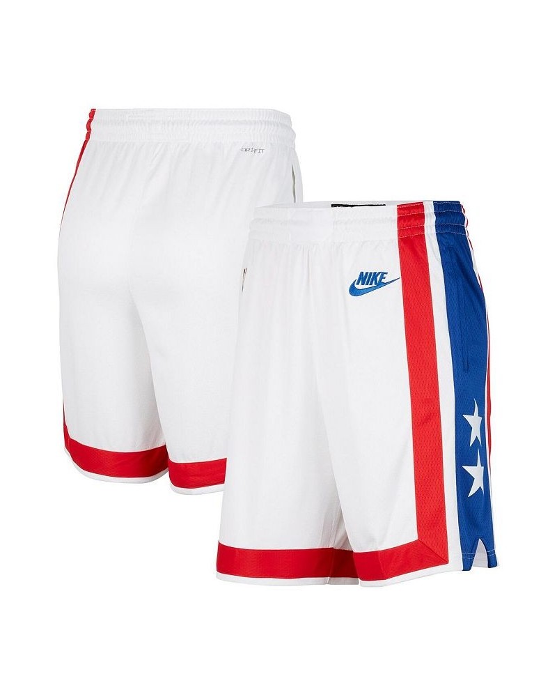 Men's White, Blue Brooklyn Nets 2022/23 Classic Edition Swingman Performance Shorts $50.99 Shorts