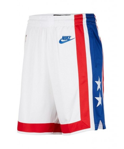 Men's White, Blue Brooklyn Nets 2022/23 Classic Edition Swingman Performance Shorts $50.99 Shorts