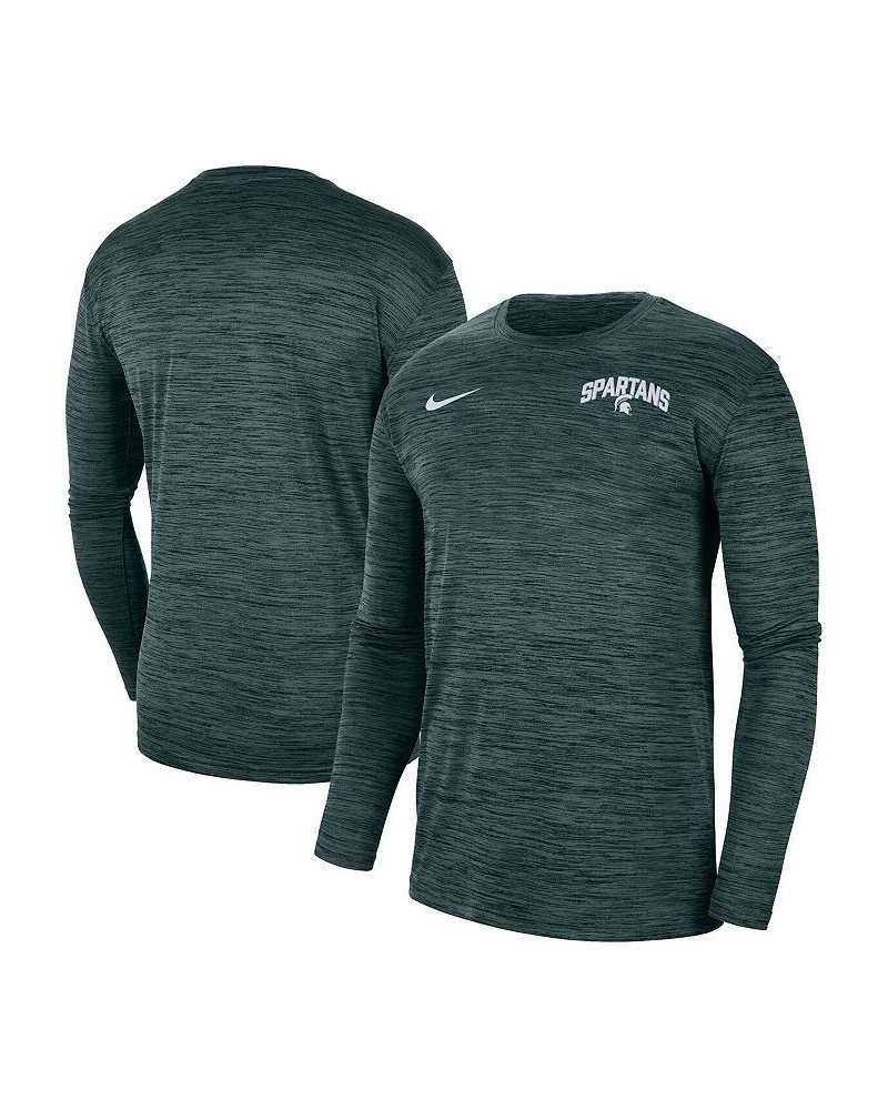 Men's Green Michigan State Spartans 2022 Sideline Game Day Velocity Performance Long Sleeve T-shirt $25.85 T-Shirts