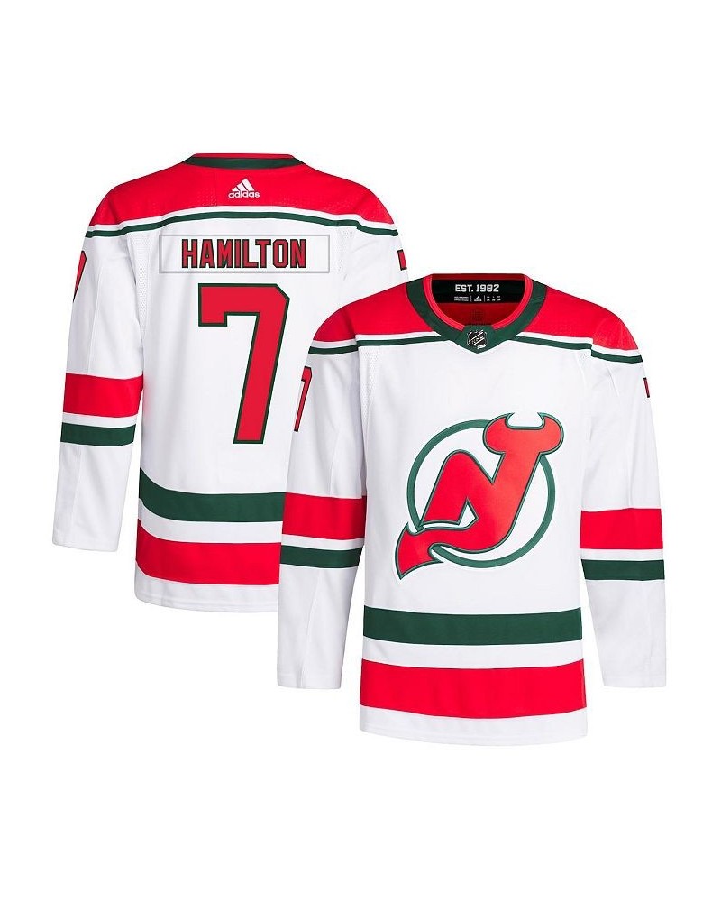 Men's Dougie Hamilton White New Jersey Devils 2022/23 Heritage Primegreen Authentic Pro Jersey $61.88 Jersey