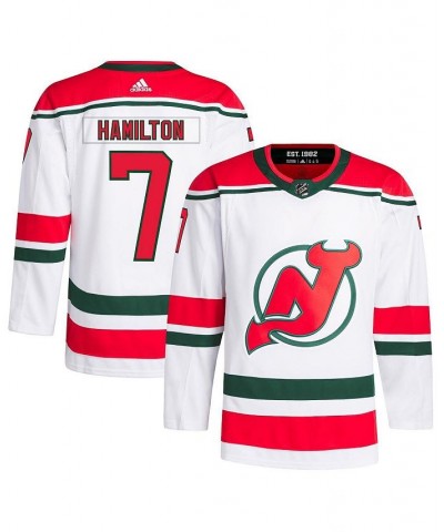 Men's Dougie Hamilton White New Jersey Devils 2022/23 Heritage Primegreen Authentic Pro Jersey $61.88 Jersey