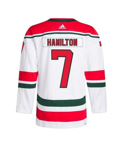 Men's Dougie Hamilton White New Jersey Devils 2022/23 Heritage Primegreen Authentic Pro Jersey $61.88 Jersey