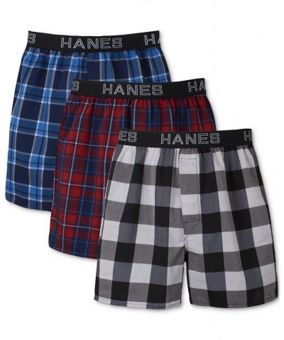 Men's 3-Pk. Ultimate Comfort Flex Fit Stretch Woven Boxers Multi $13.78 Underwear