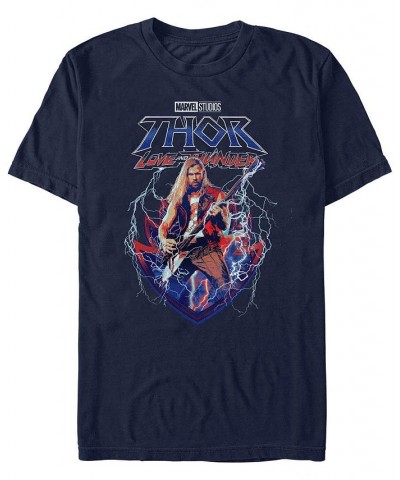 Men's Marvel Likeness Thor Movie 4 Ragnarock On Short Sleeve T-shirt Blue $19.24 T-Shirts