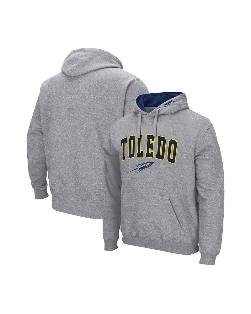 Men's Heathered Gray Toledo Rockets Arch and Logo Pullover Hoodie $23.64 Sweatshirt