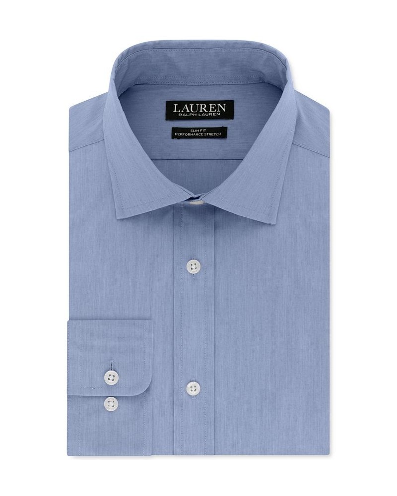 Men's Ultraflex Stretch Slim Fit Dress Shirt Blue $24.21 Dress Shirts