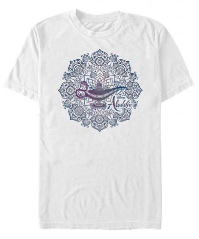 Disney Men's Aladdin Live Action Genie Lamp Mandala Short Sleeve T-Shirt White $20.29 T-Shirts