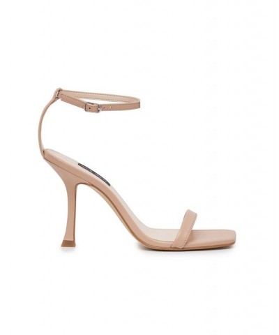 Women's Yess Square Toe Tapered Heel Dress Sandals PD05 $45.60 Shoes