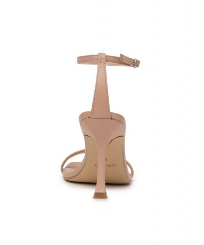 Women's Yess Square Toe Tapered Heel Dress Sandals PD05 $45.60 Shoes