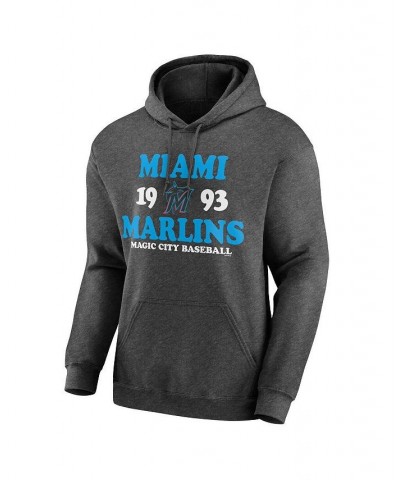 Men's Branded Charcoal Miami Marlins Fierce Competitor Pullover Hoodie $20.00 Sweatshirt