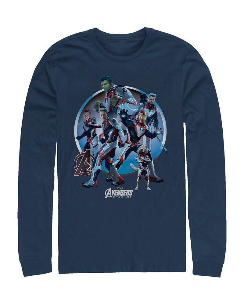 Marvel Men's Avengers Endgame Suit Group, Long Sleeve T-shirt Blue $21.19 T-Shirts