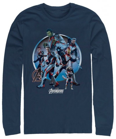 Marvel Men's Avengers Endgame Suit Group, Long Sleeve T-shirt Blue $21.19 T-Shirts